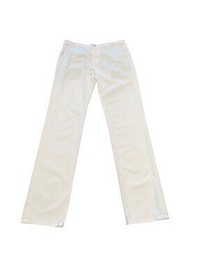 AG Supply Slim Khaki Chino Pant Mens 32x33 White Stretch Twill Workwear Neutral